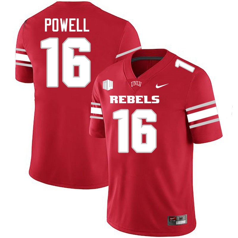 UNLV Rebels #16 Mani Powell Jersey Football College Uniforms,Apparels-Scarlet